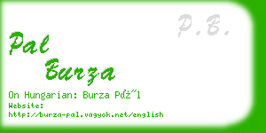 pal burza business card